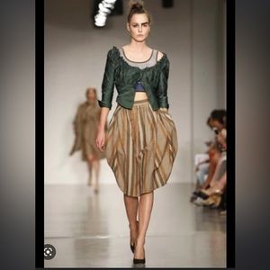 SOLD!!!! Vivienne Westwood SS15 TOP/CORSET FOREST GREEN IT40 w tag
